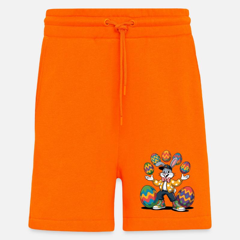 Bunter Osterhase mit farbigen Eiern - Shorts - made by SPREAD - SUNSET ORANGE