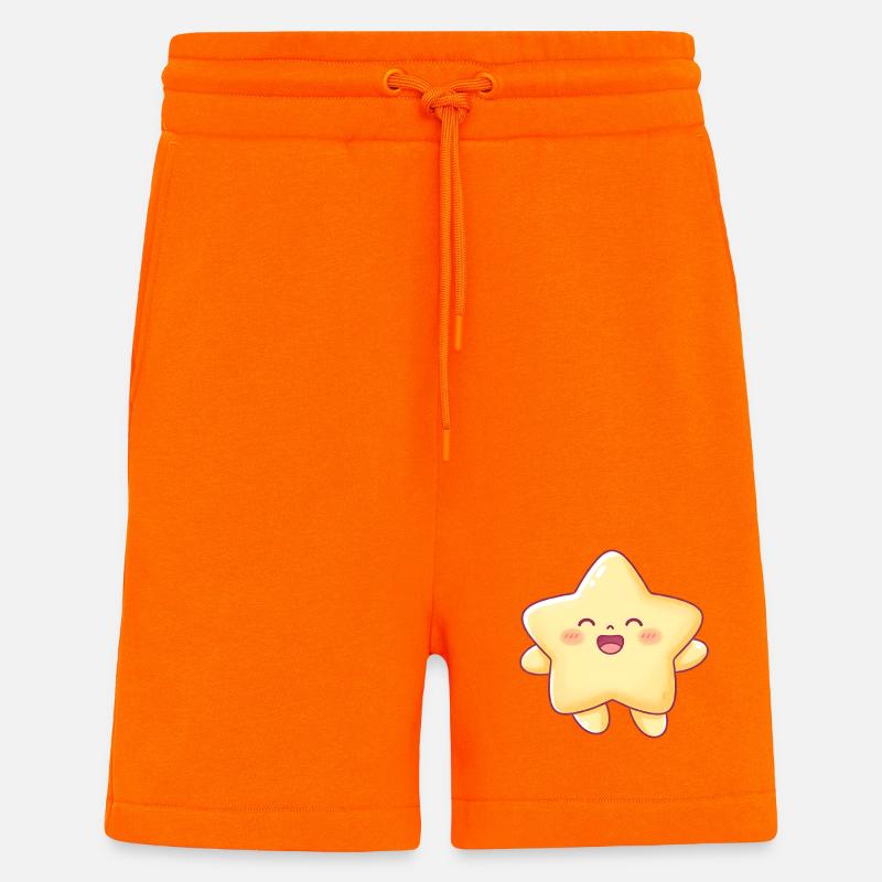 Kawaii Sternchen Lächeln Stern Kinder - Shorts - made by SPREAD - SUNSET ORANGE
