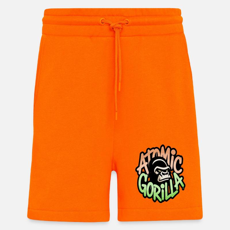 Atom-Gorilla-Graffiti - Shorts - made by SPREAD - SUNSET ORANGE