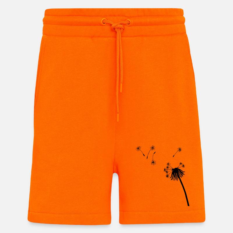 Silhouette Seeding Löwenzahn - Shorts - made by SPREAD - SUNSET ORANGE