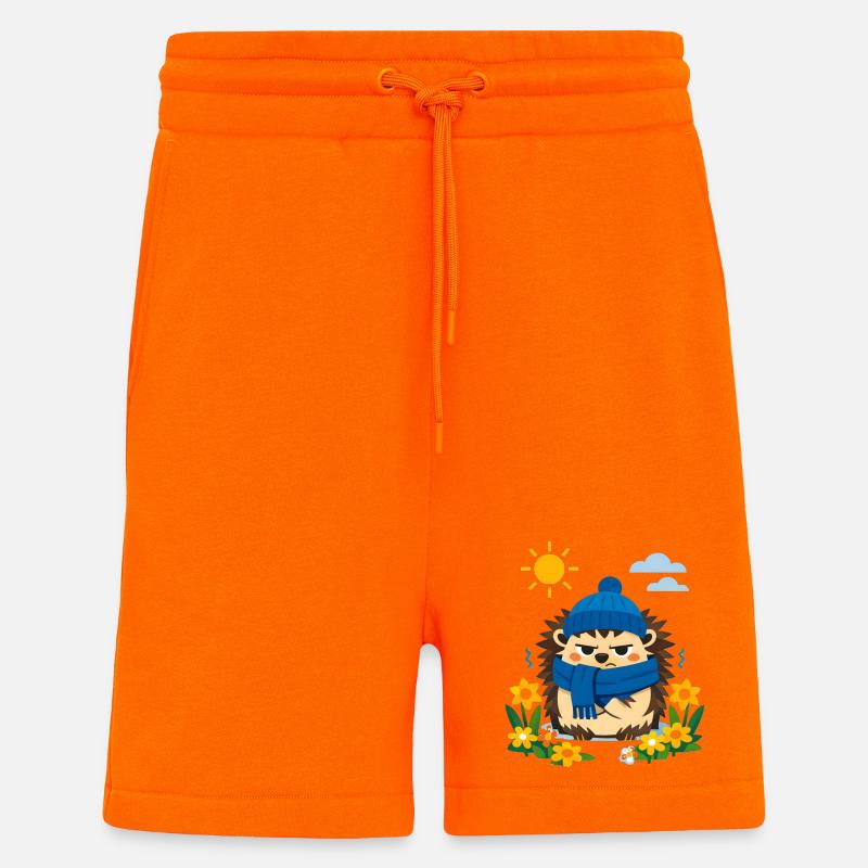 Printemps ? Non commandé ! - Short bio décontracté fabriqué en UE - SUNSET ORANGE