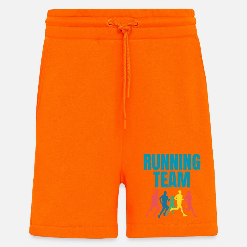 Équipe de course - Short bio décontracté fabriqué en UE - SUNSET ORANGE