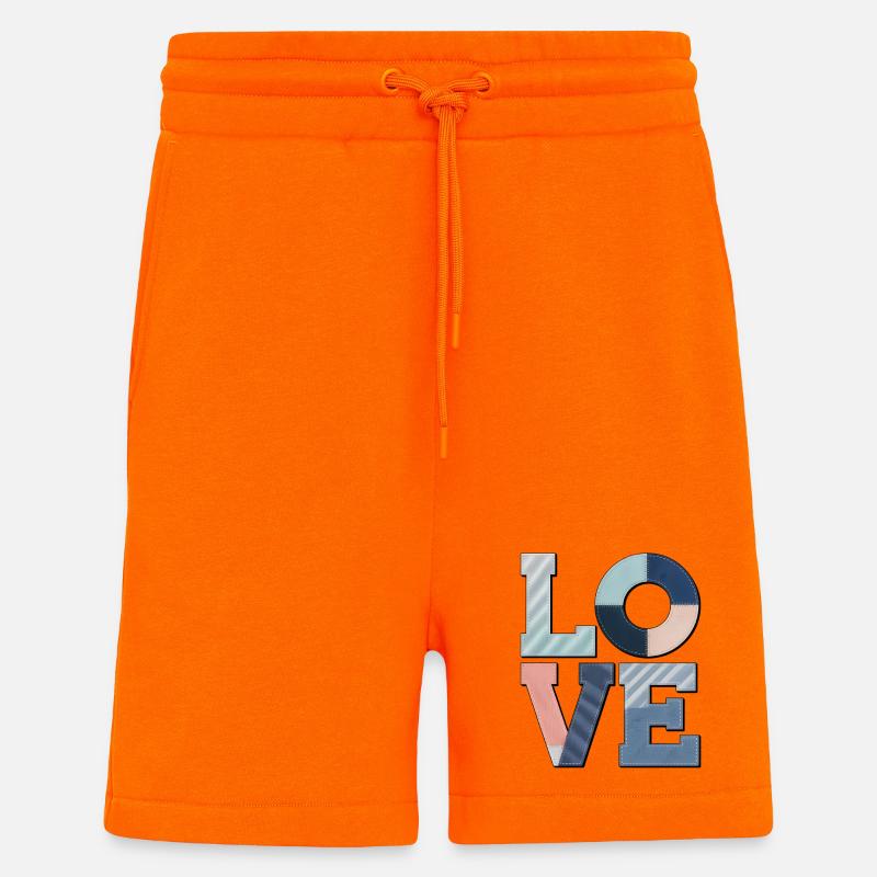 Love Design Geschenkidee Bunter Stoff Look - Shorts - made by SPREAD - SUNSET ORANGE