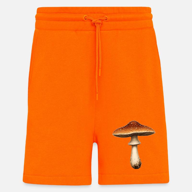 champignon - Short bio décontracté fabriqué en UE - SUNSET ORANGE