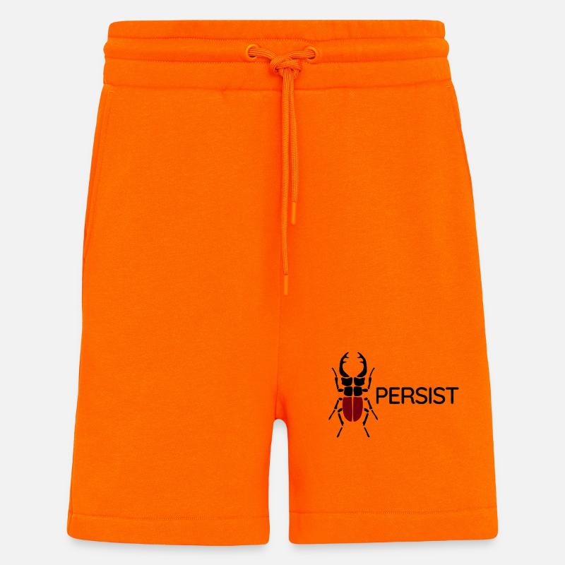 Scarabée cerf - Persiste - Short bio décontracté fabriqué en UE - SUNSET ORANGE