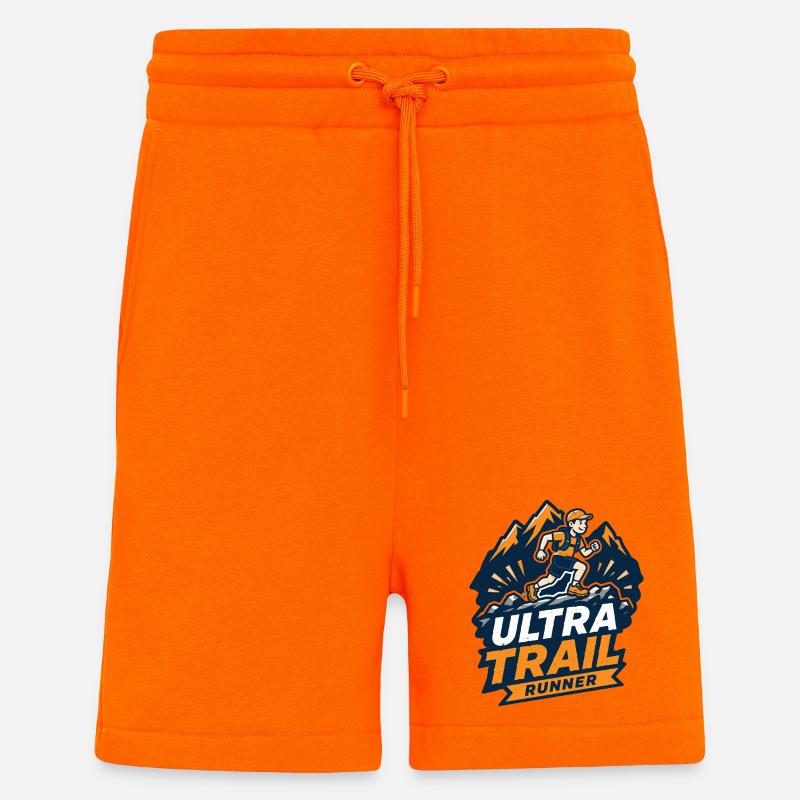 Coureur d’ultra-trail - Short bio décontracté fabriqué en UE - SUNSET ORANGE