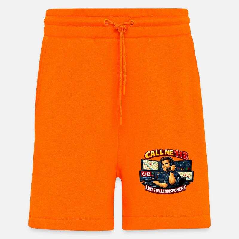 Call Me 112 Leitstellendisponent - Shorts - made by SPREAD - SUNSET ORANGE