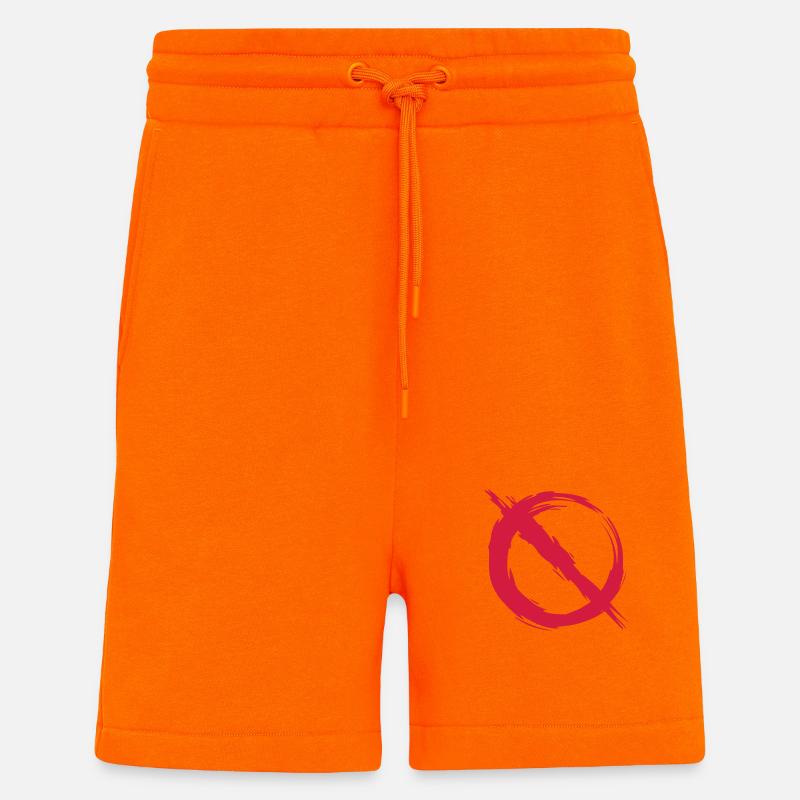 Interdiction interdite - Short bio décontracté fabriqué en UE - SUNSET ORANGE