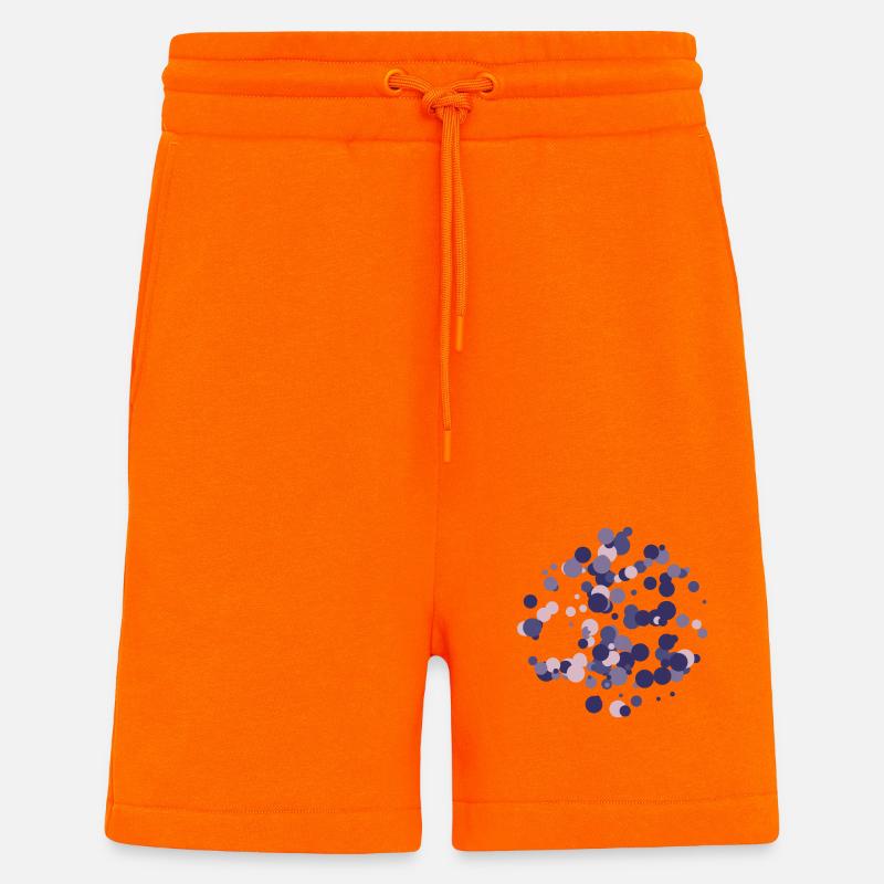 Abstract circles pattern - Shorts - made by SPREAD - SUNSET ORANGE