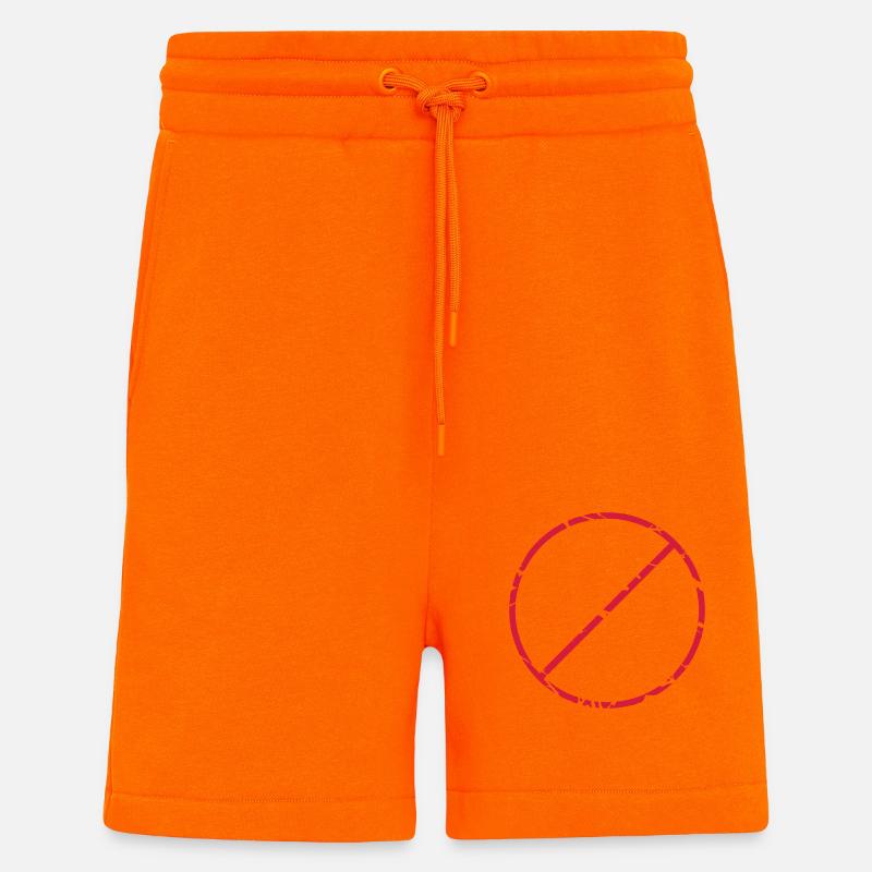 Durchgestrichen Zeichen Stop rund - Shorts - made by SPREAD - SUNSET ORANGE