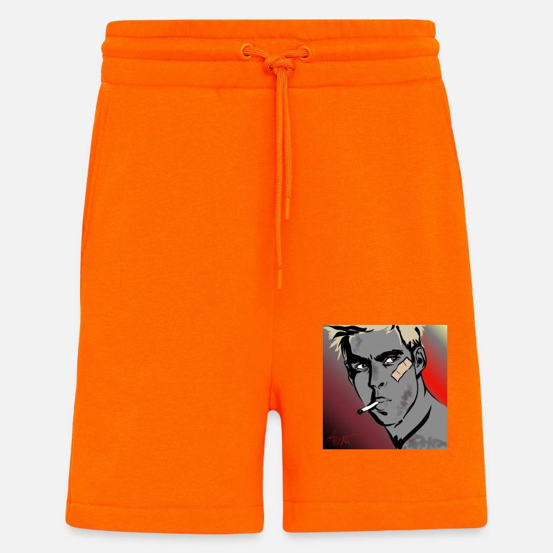 Mann mit Zigarette - Shorts - made by SPREAD - SUNSET ORANGE