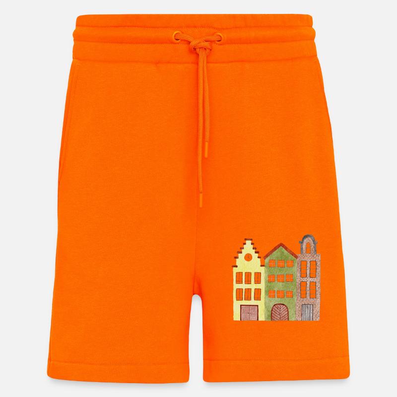 Häuser - Shorts - made by SPREAD - SUNSET ORANGE