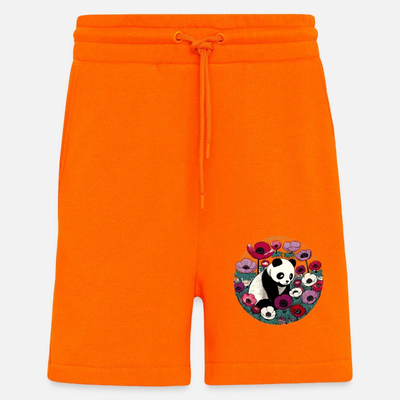 Blume Panda Bär - Shorts - made by SPREAD - SUNSET ORANGE