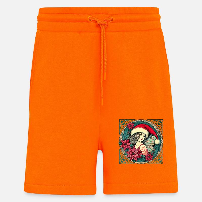 Fée de Noël - Short bio décontracté fabriqué en UE - SUNSET ORANGE