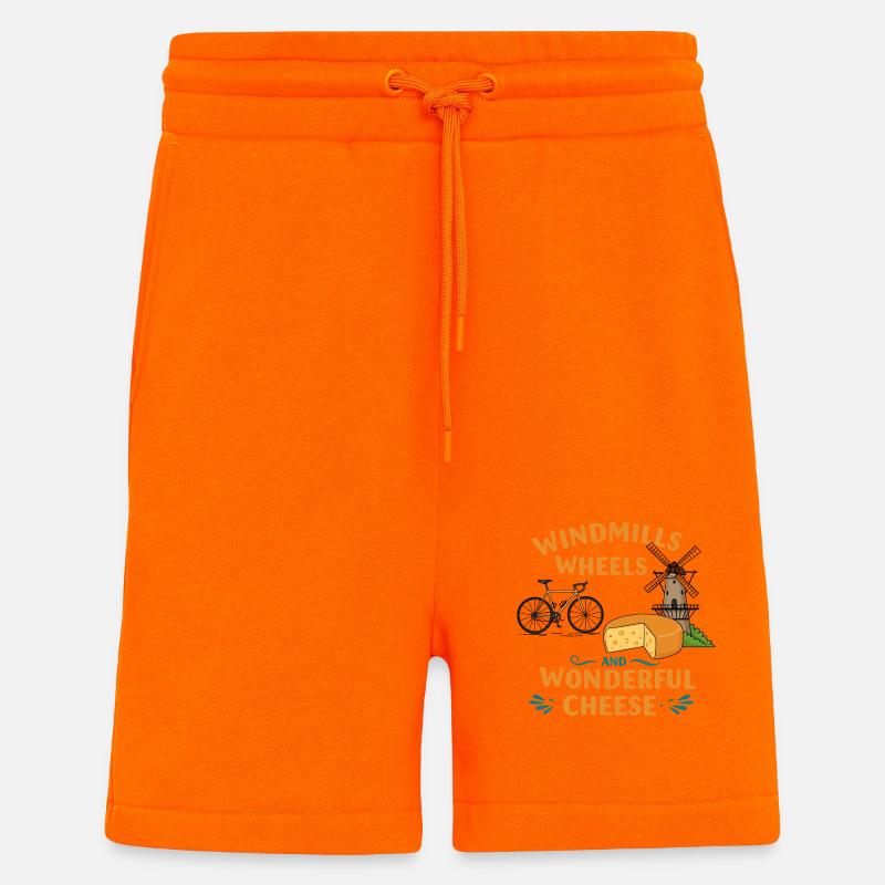 Windmühlen, Laibe und Käse! - Shorts - made by SPREAD - SUNSET ORANGE