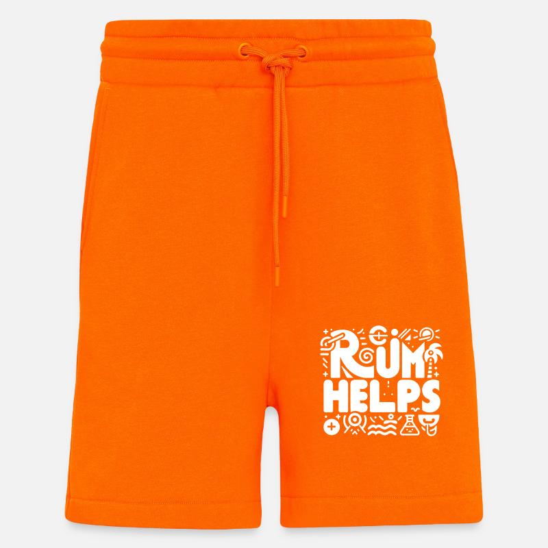 Rum Helps 8 - Shorts - made by SPREAD - SUNSET ORANGE