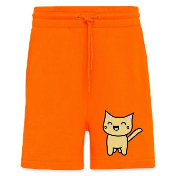 Kawaii Kitteh serait - Short bio décontracté fabriqué en UE - SUNSET ORANGE - Devant
