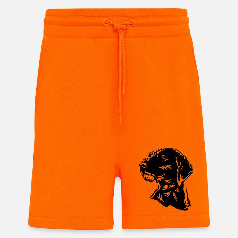 Deutsch Drahthaar Kopf - Shorts - made by SPREAD - SUNSET ORANGE