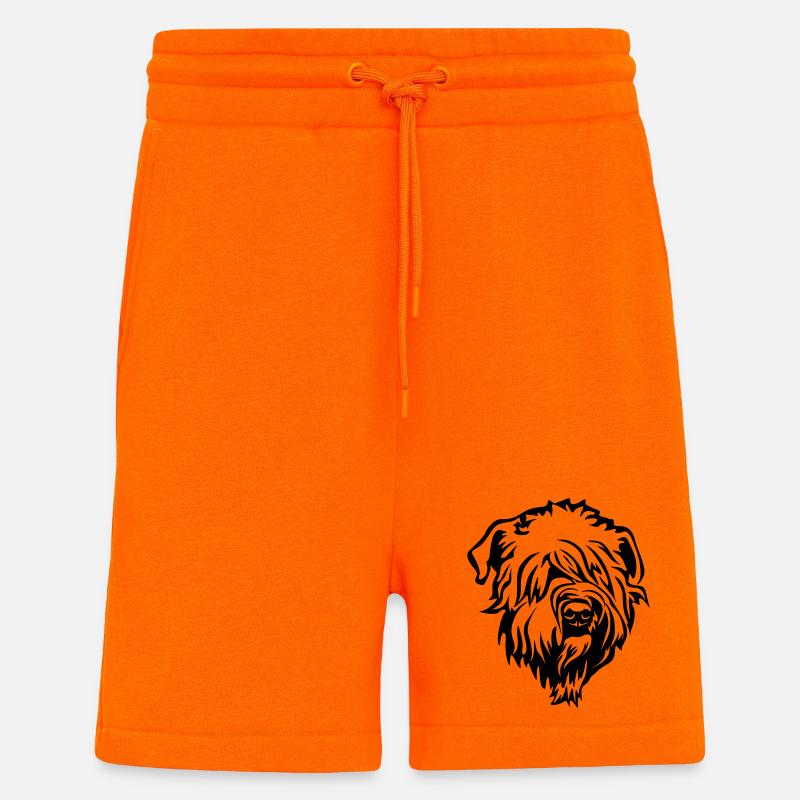 Tête de Terrier wheaten - Short bio décontracté fabriqué en UE - SUNSET ORANGE