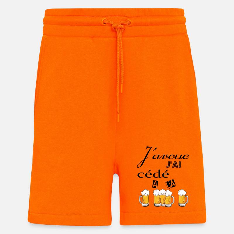 J''ai cédé à la pression - Short bio décontracté fabriqué en UE - SUNSET ORANGE