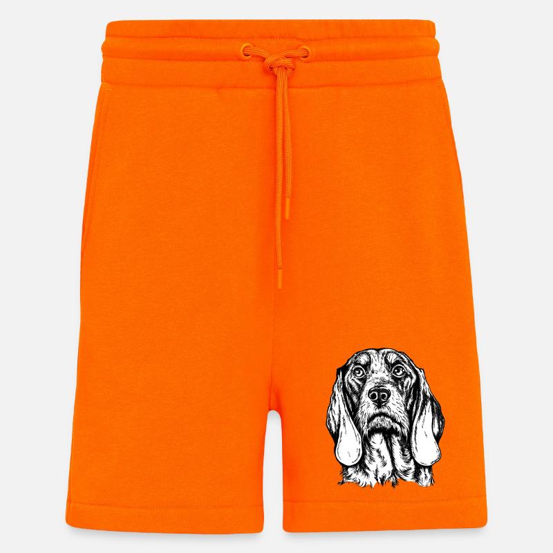 Schweizer Laufhund Portrait - Shorts - made by SPREAD - SUNSET ORANGE