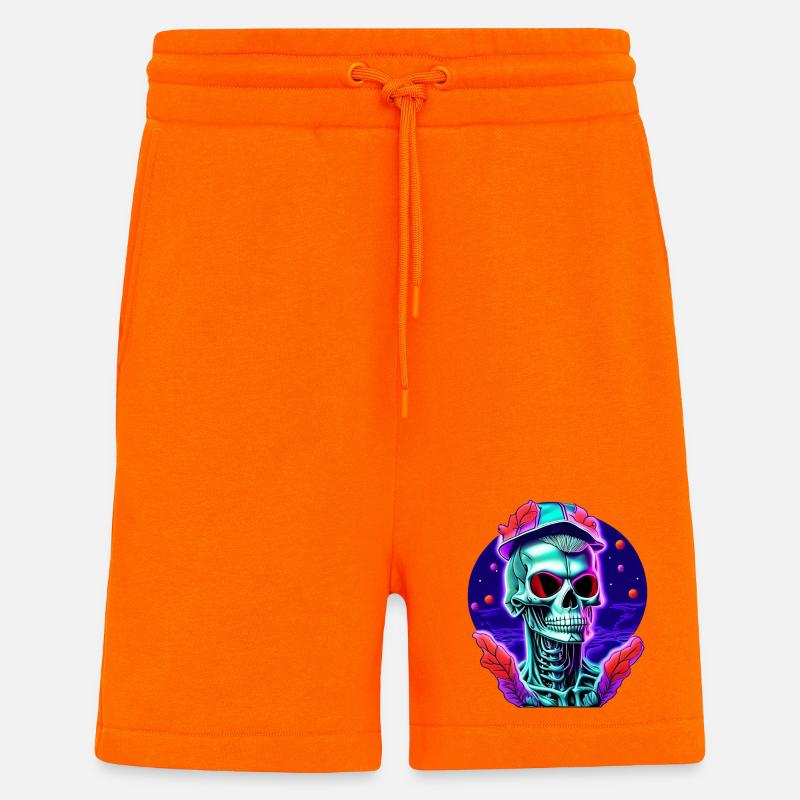 Skelett mit Kappe - Shorts - made by SPREAD - SUNSET ORANGE