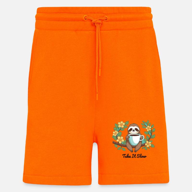 Chilling Sloth - Shorts - made by SPREAD - SUNSET ORANGE