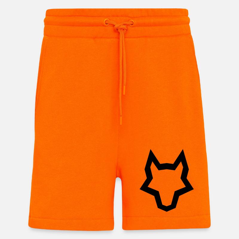 LOGO des Wolfes - Shorts - made by SPREAD - SUNSET ORANGE