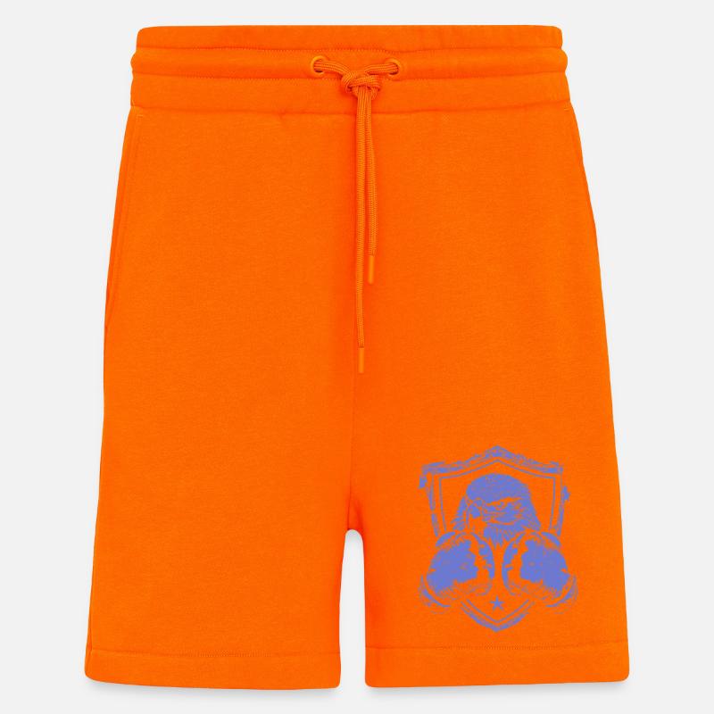Fighting Eagle Shield Design - Shorts - made by SPREAD - SUNSET ORANGE
