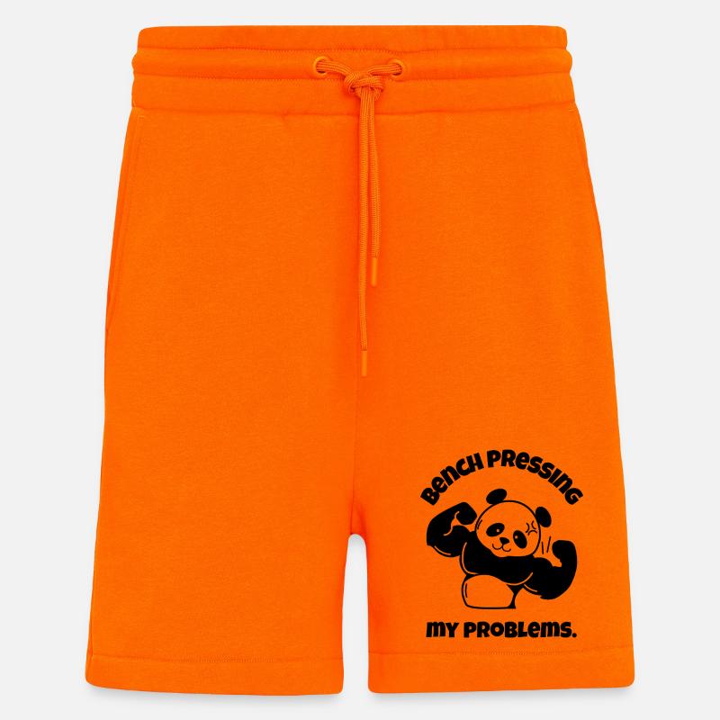 Développé couché Mes problèmes - Short bio décontracté fabriqué en UE - SUNSET ORANGE