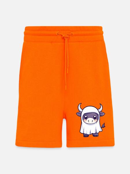 Bull Halloween Ghost - Shorts - made by SPREAD - SUNSET ORANGE
