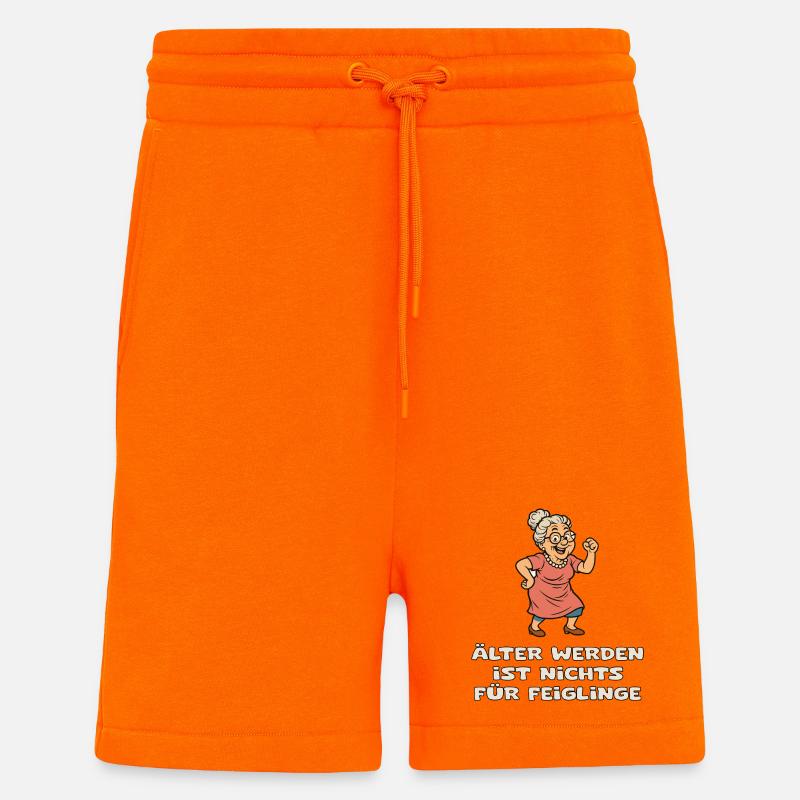 Growing older Courageously avoiding cowards - Shorts - made by SPREAD - SUNSET ORANGE