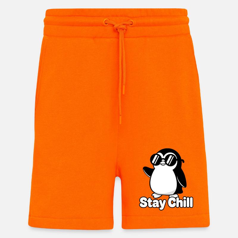 Stay Chill Pinguin Stil - Shorts - made by SPREAD - SUNSET ORANGE