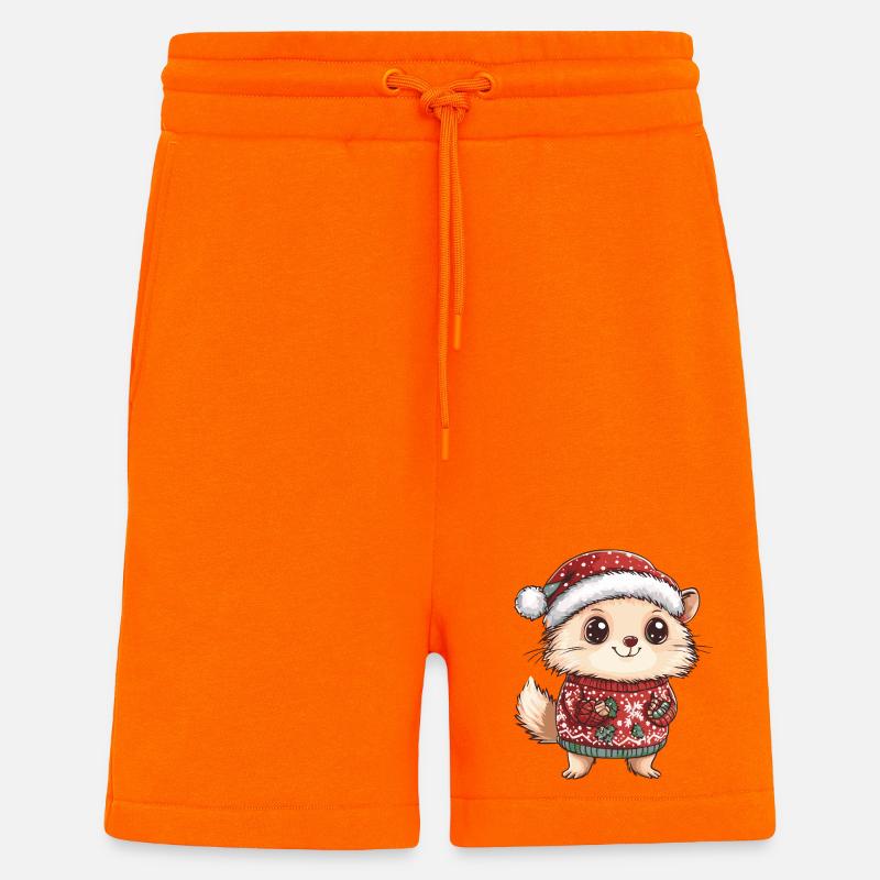 Igel Weihnachten Xmas - Shorts - made by SPREAD - SUNSET ORANGE