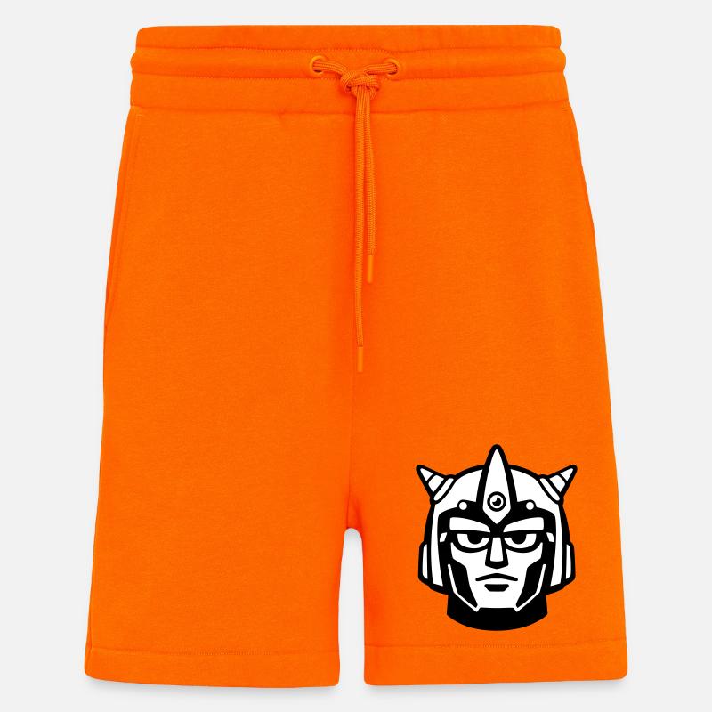 Doomforge Roboter Gesichtshelm - Shorts - made by SPREAD - SUNSET ORANGE