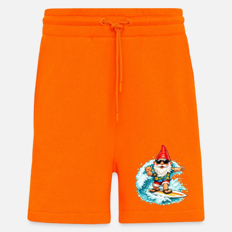 Surfender Gartenzwerg auf der Welle  - Shorts - made by SPREAD - SUNSET ORANGE
