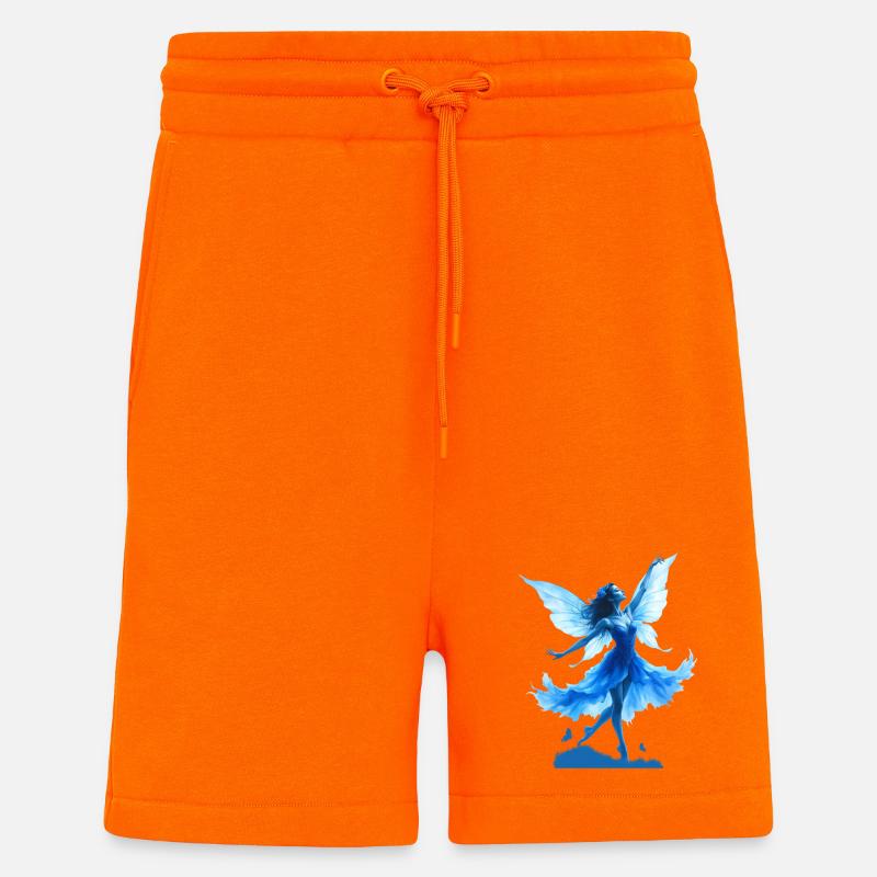 La Fée Bleue en Vol - Short bio décontracté fabriqué en UE - SUNSET ORANGE