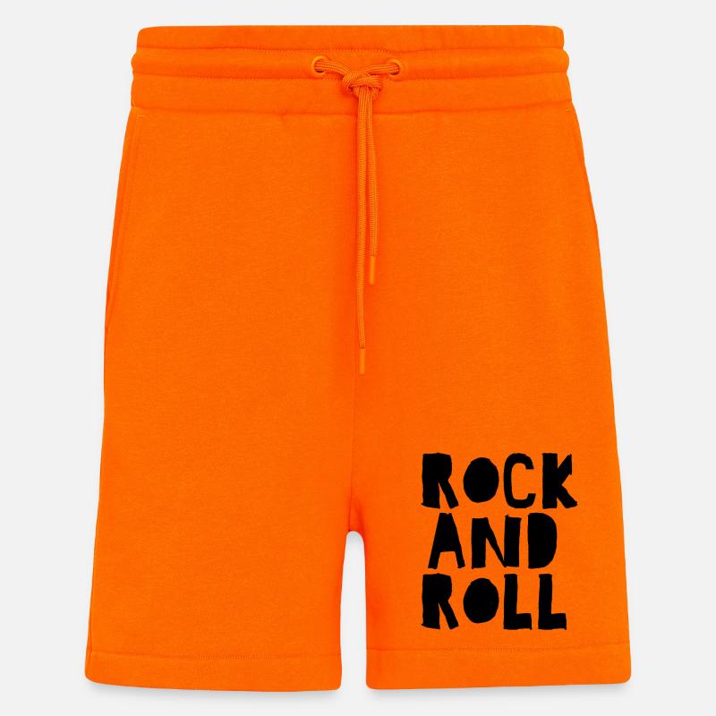Rock'n'Roll-Logo mit Distressed - Shorts - made by SPREAD - SUNSET ORANGE