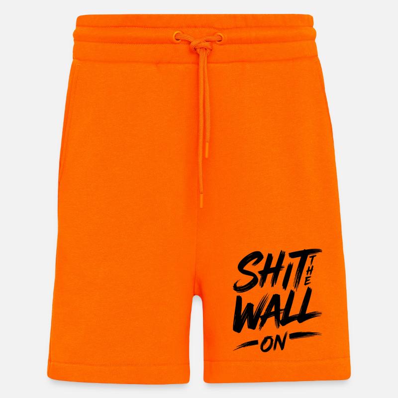 Arrête le mur - Short bio décontracté fabriqué en UE - SUNSET ORANGE