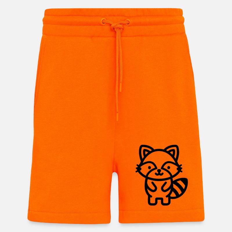 raton laveur - Short bio décontracté fabriqué en UE - SUNSET ORANGE