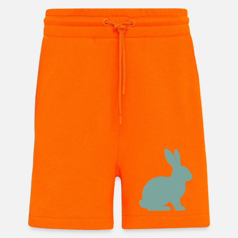 Rabbit Silhouette - Shorts - made by SPREAD - SUNSET ORANGE