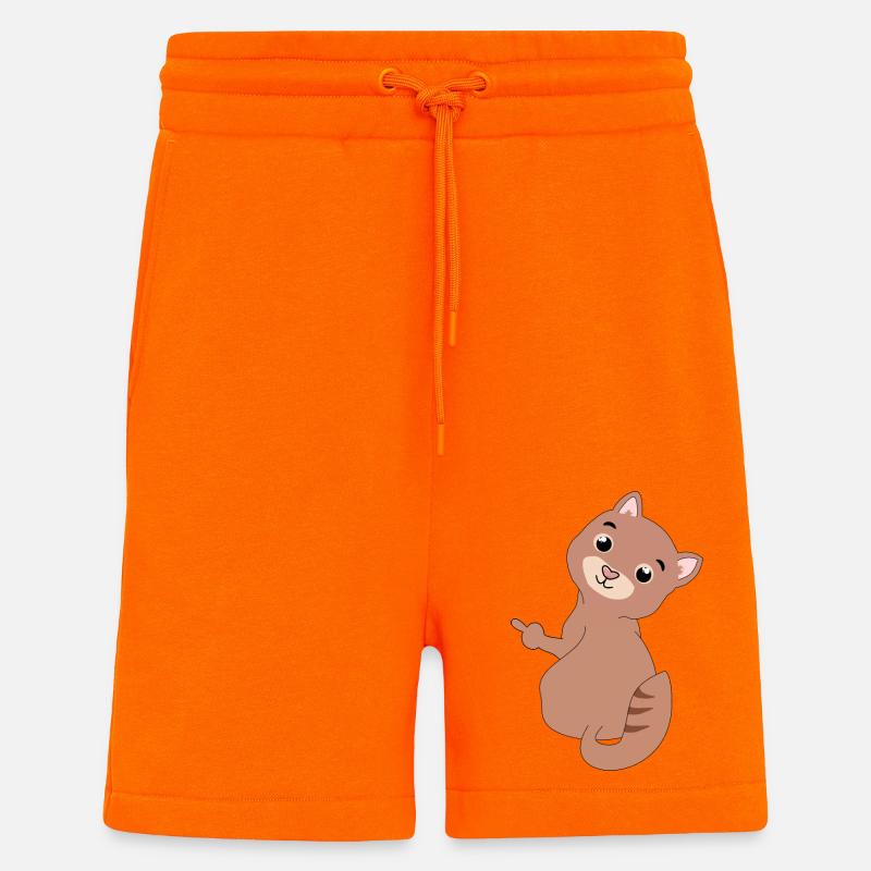 Katze Mittelfinger - Shorts - made by SPREAD - SUNSET ORANGE