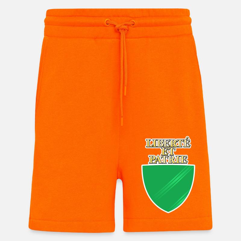 Drapeau de Vaud - Short bio décontracté fabriqué en UE - SUNSET ORANGE