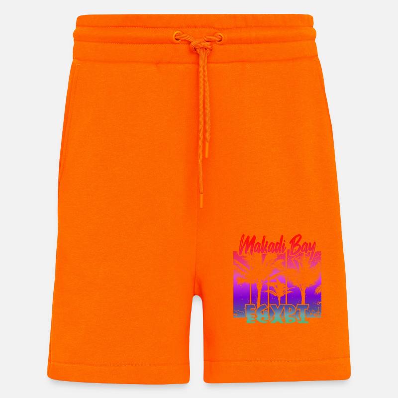 Makadi Bay Égypte - Short bio décontracté fabriqué en UE - SUNSET ORANGE