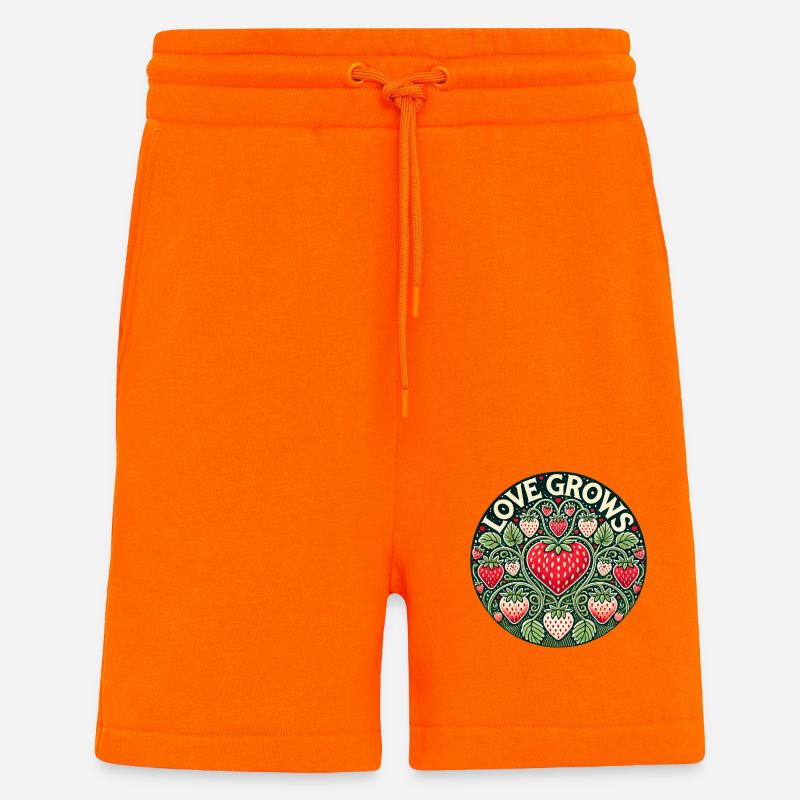 Liebe baut Erdbeere an - Shorts - made by SPREAD - SUNSET ORANGE