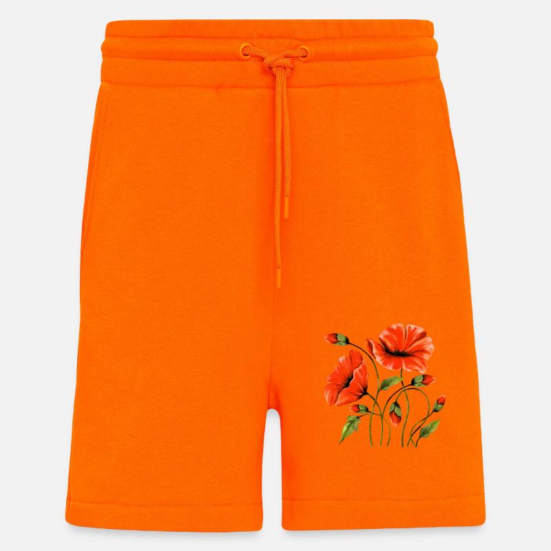 Fleur - Short bio décontracté fabriqué en UE - SUNSET ORANGE