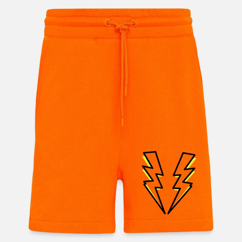 Lightning flash lighting - Shorts - made by SPREAD - SUNSET ORANGE