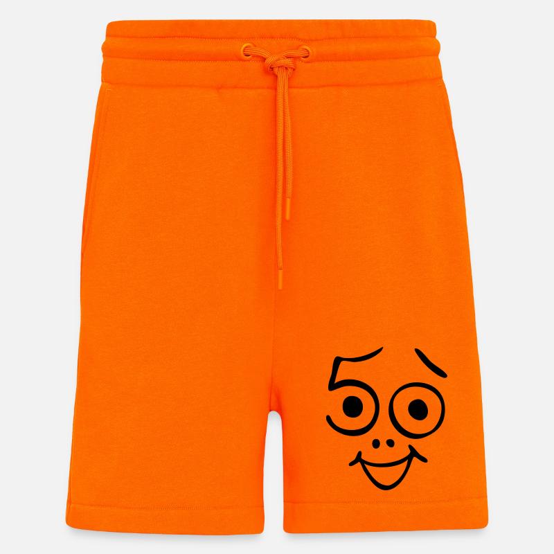 50 år og stadig frisk! - Organic relaxed shorts made in EU - SUNSET ORANGE
