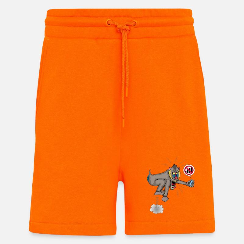 Affe und Handy - Shorts - made by SPREAD - SUNSET ORANGE