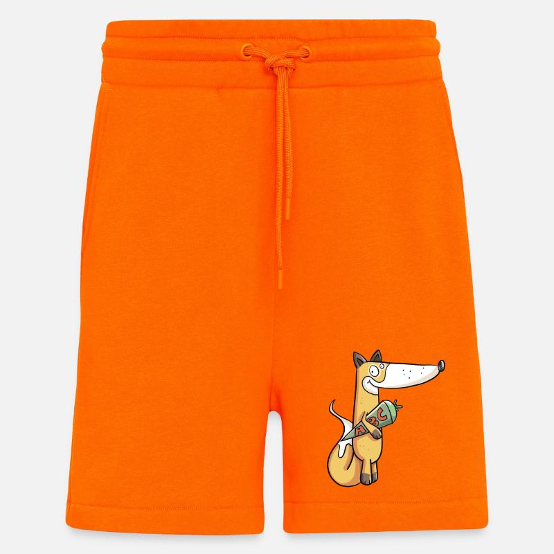 Écolier Fuchs I Einschulung Erstklässler - Short bio décontracté fabriqué en UE - SUNSET ORANGE